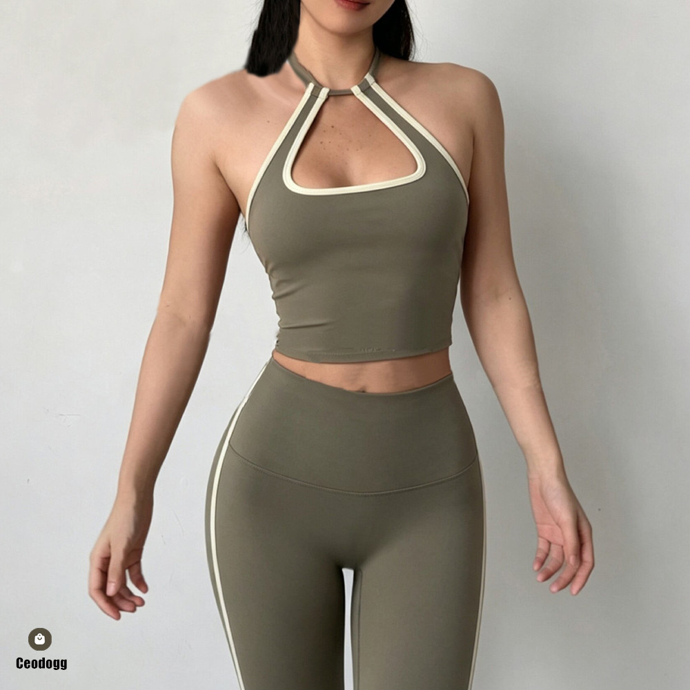 Bralette Triangle Set - Soutien-gorge de sport push-up pour femme,