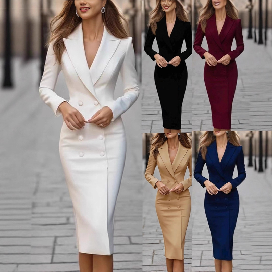 Robe de soirée élégante unie a - Linen Dress Wrap avis et prix